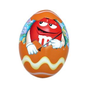 Caja de lata con forma de huevo gofrado OEM