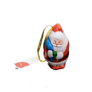 Caja clásica de lata de diseño de hombre de Navidad con relieve